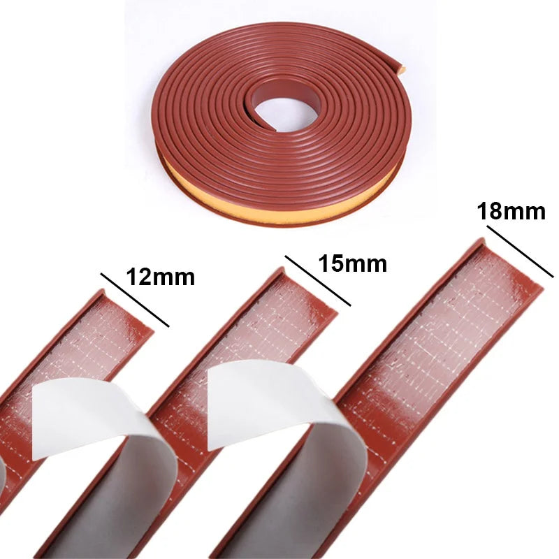 1M Self-Adhesive Edge Banding Strip Furniture Wood Board Cabinet Table Chair Protector Cover U-Shaped Silicone Rubber Seal Strip