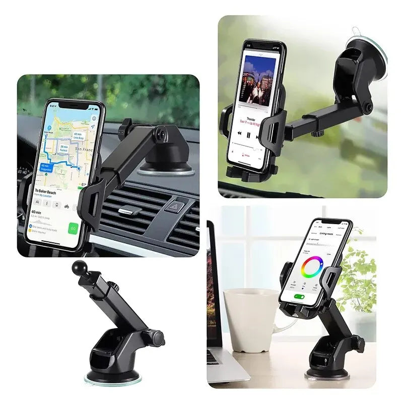 VIKEFON Sucker Car Phone Holder Mount Stand Suction Cup Smartphone Mobile Cell Support in Car Bracket For iPhone Xiaomi Samsung